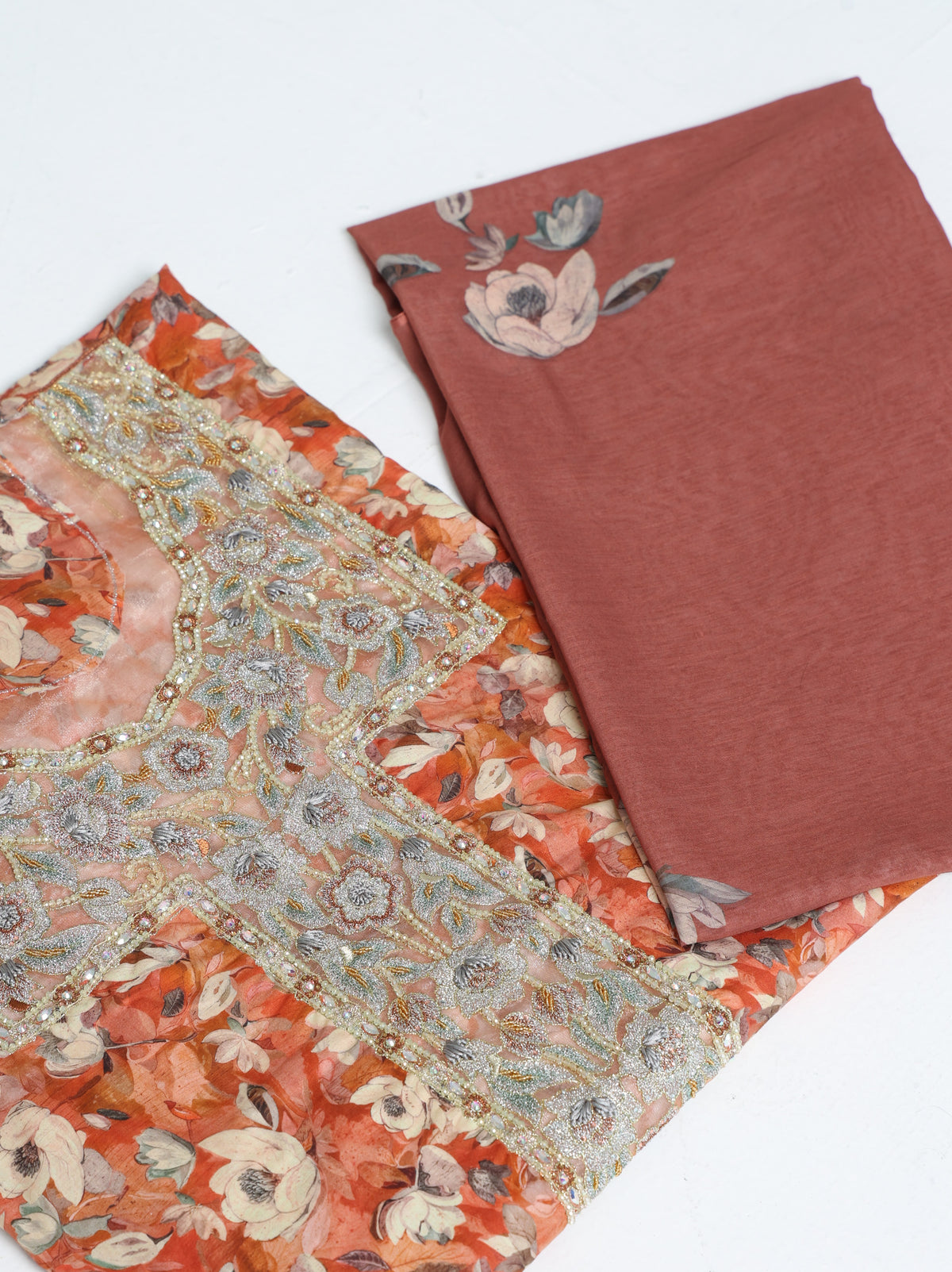 Rust Floral Kaftan