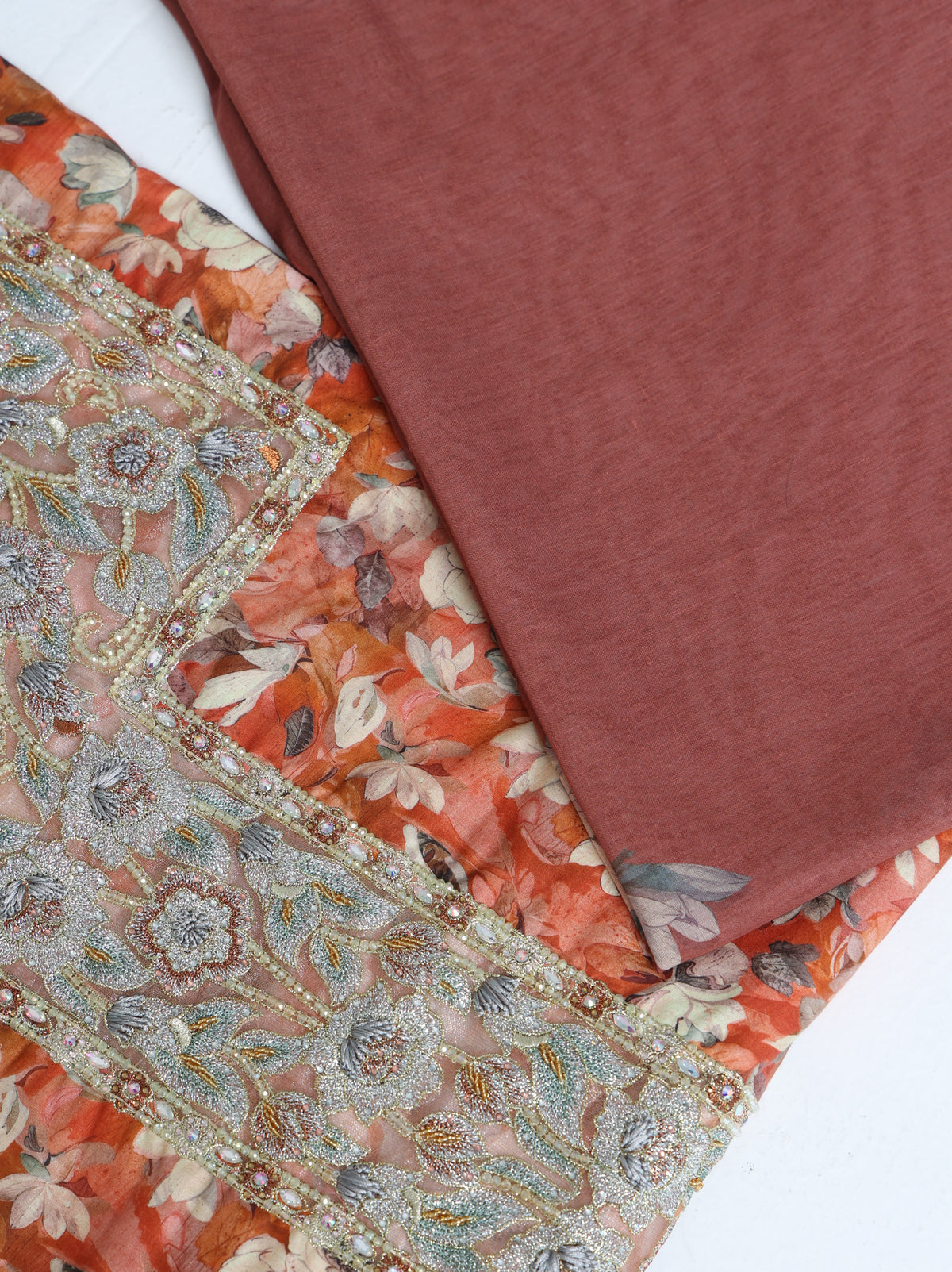 Rust Floral Kaftan