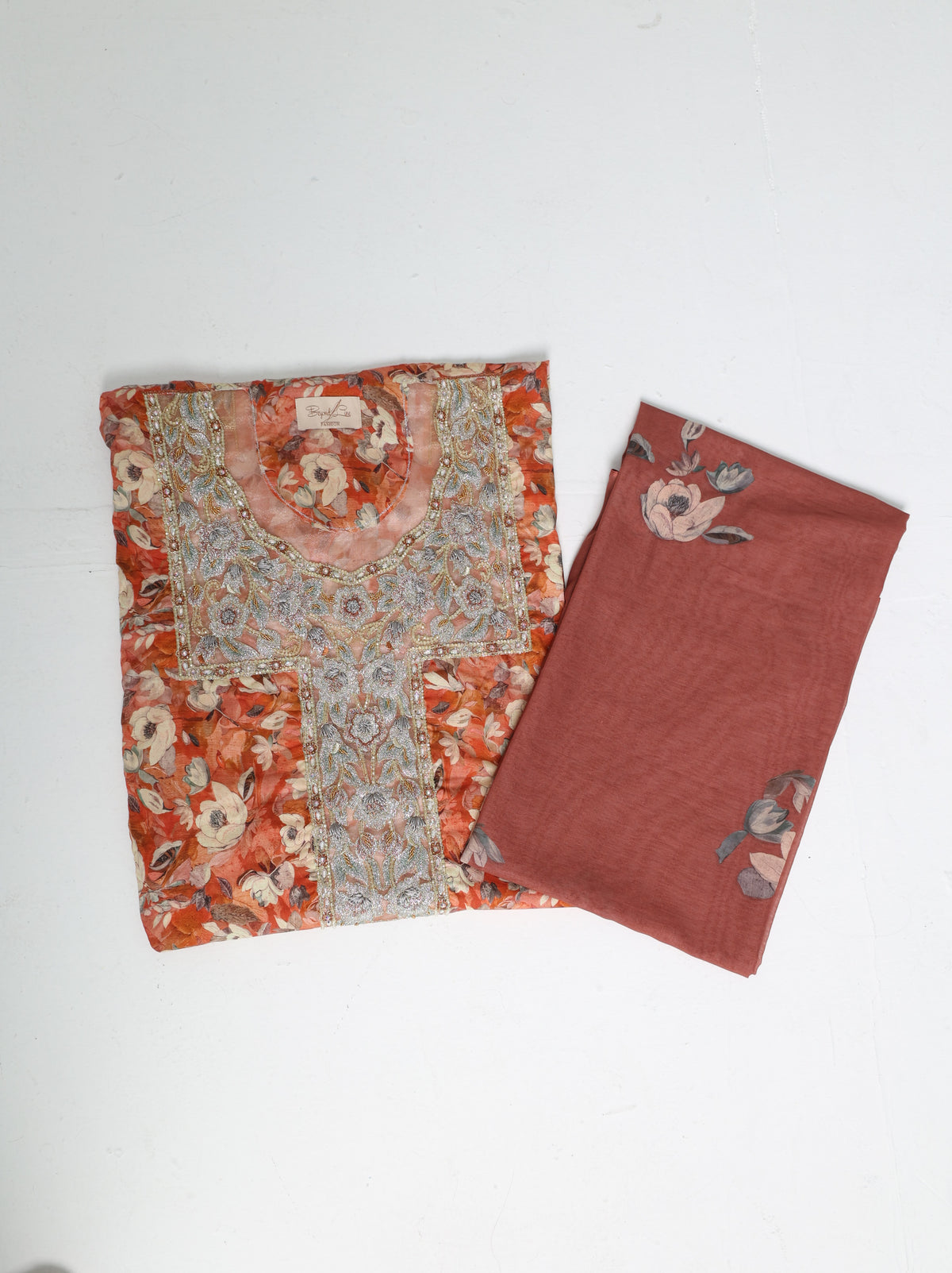 Rust Floral Kaftan