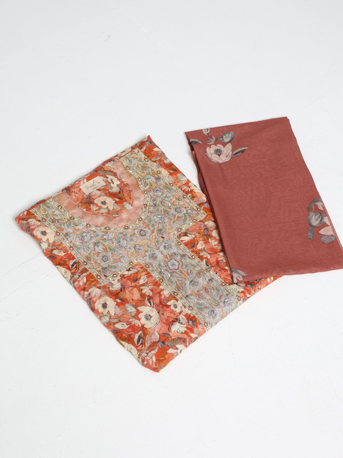 Rust Floral Kaftan