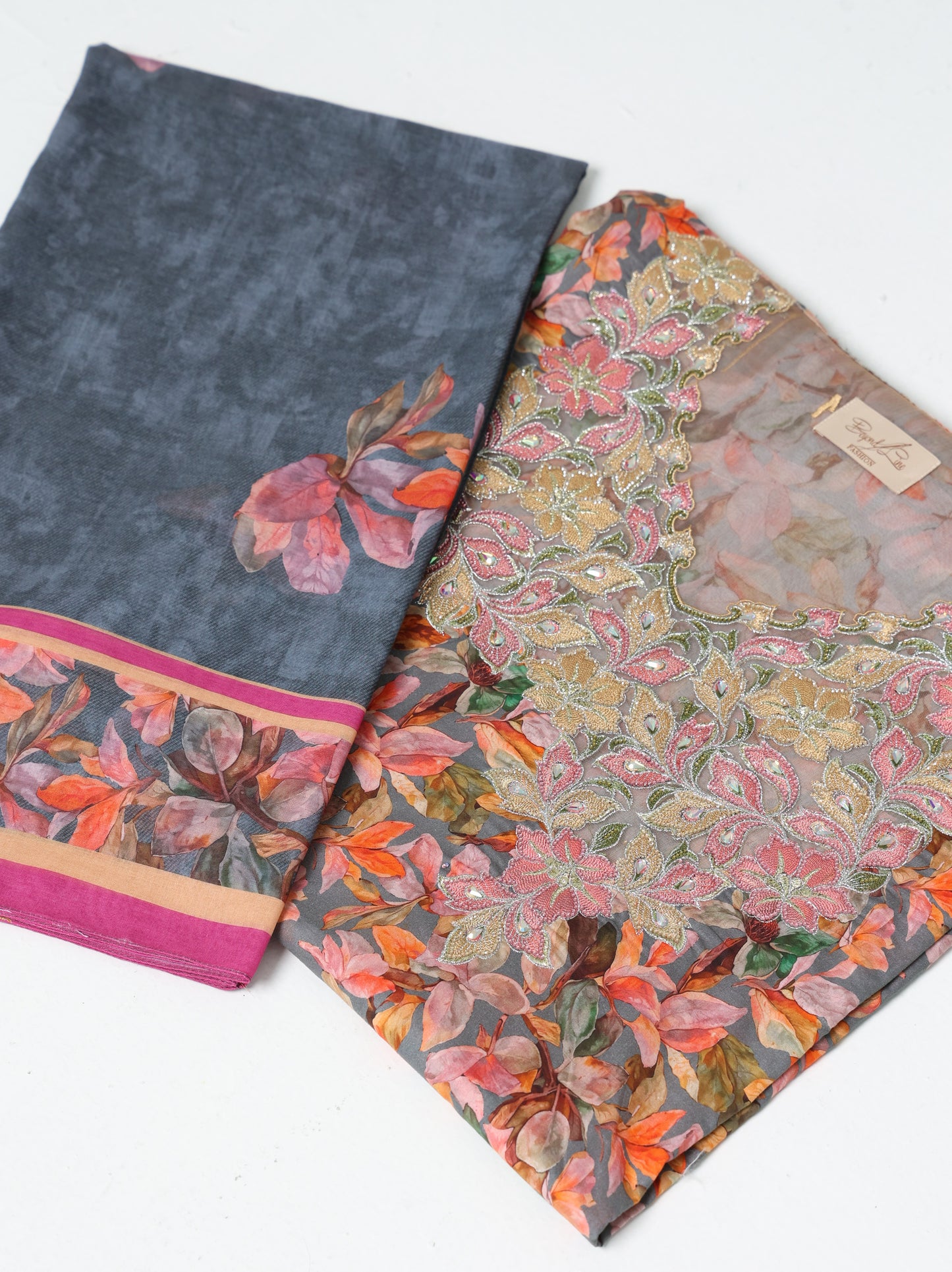 Graphite Coral Kaftan