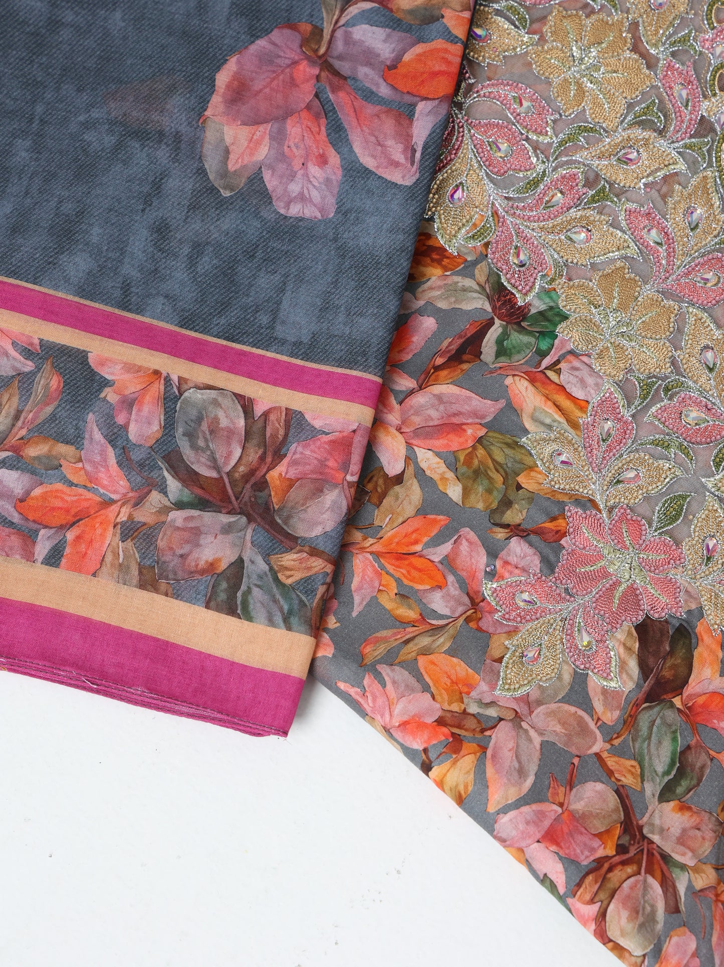 Graphite Coral Kaftan