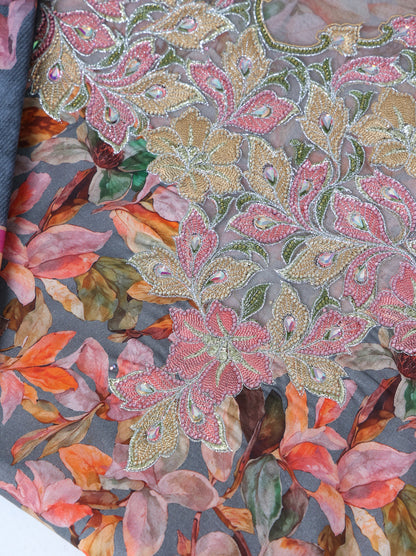Graphite Coral Kaftan