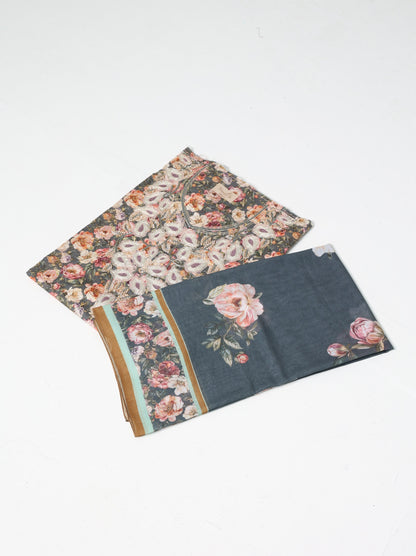 Charcoal Bloom Kaftan