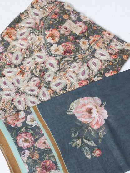 Charcoal Bloom Kaftan