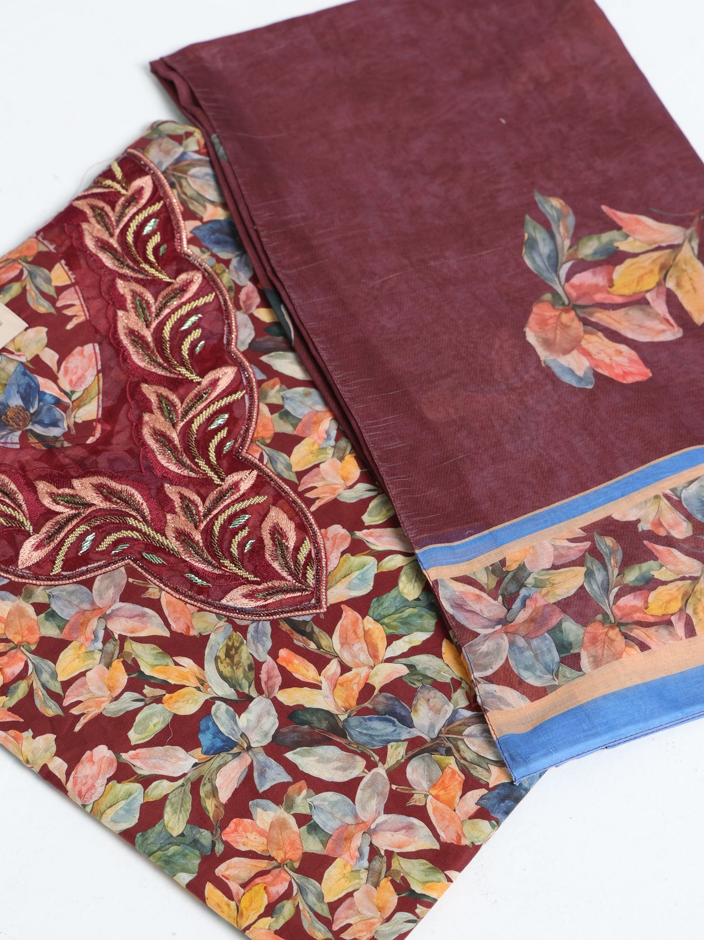 Burgundy Botanical Kaftan