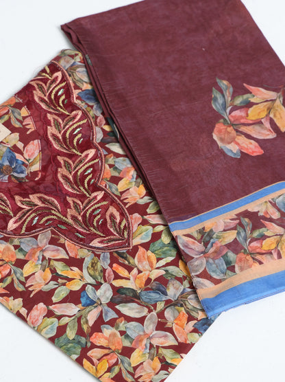 Burgundy Botanical Kaftan