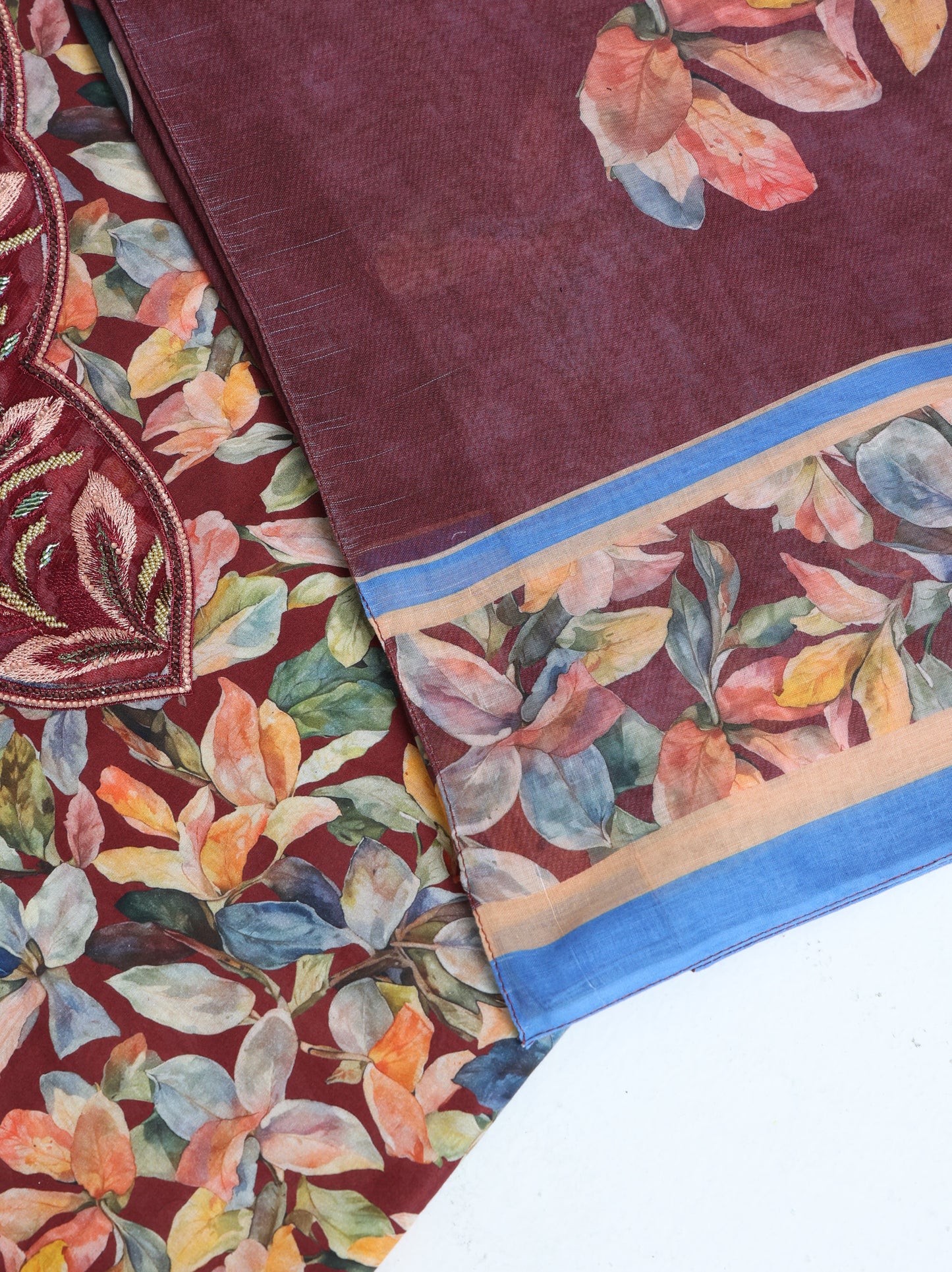 Burgundy Botanical Kaftan