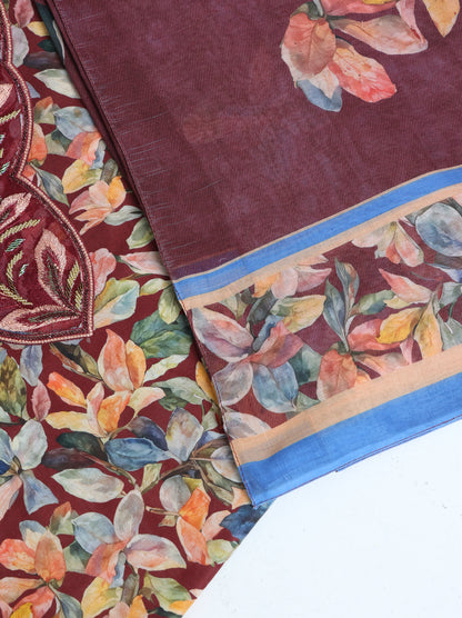 Burgundy Botanical Kaftan
