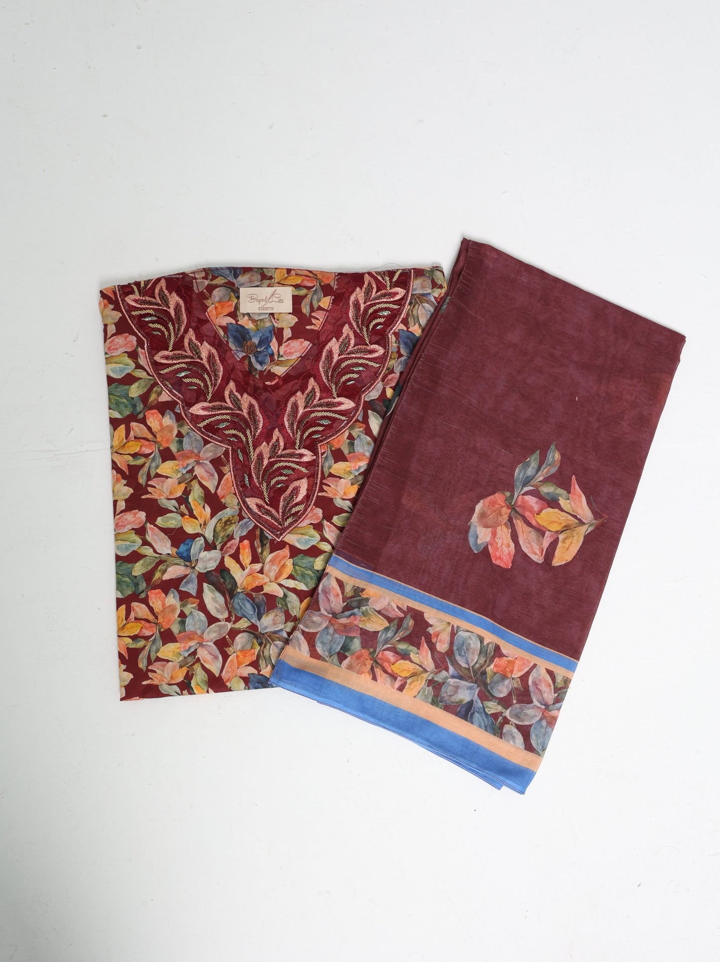 Burgundy Botanical Kaftan