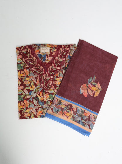 Burgundy Botanical Kaftan