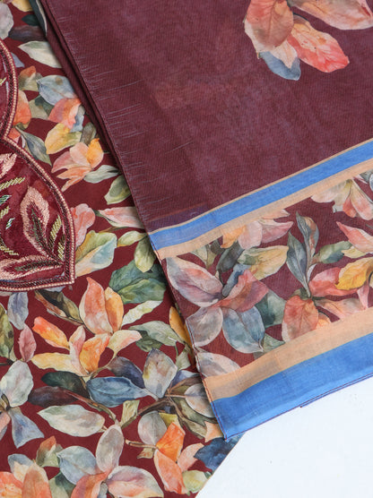 Burgundy Botanical Kaftan