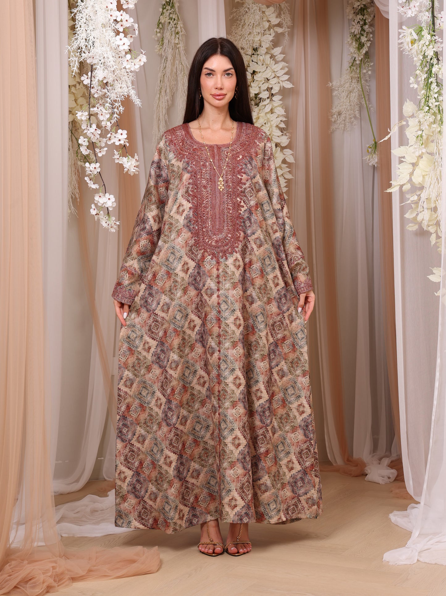 Ruby Mosaic Kaftan