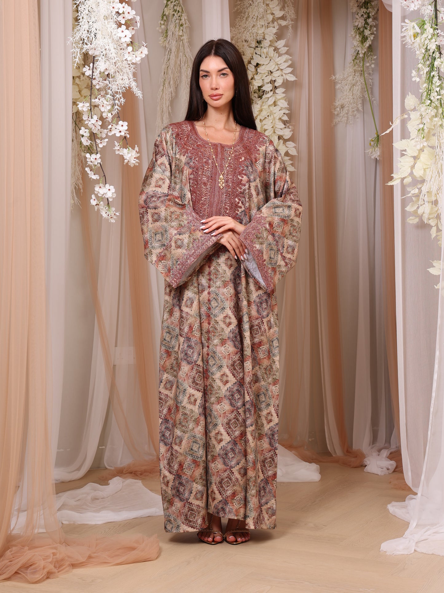 Ruby Mosaic Kaftan