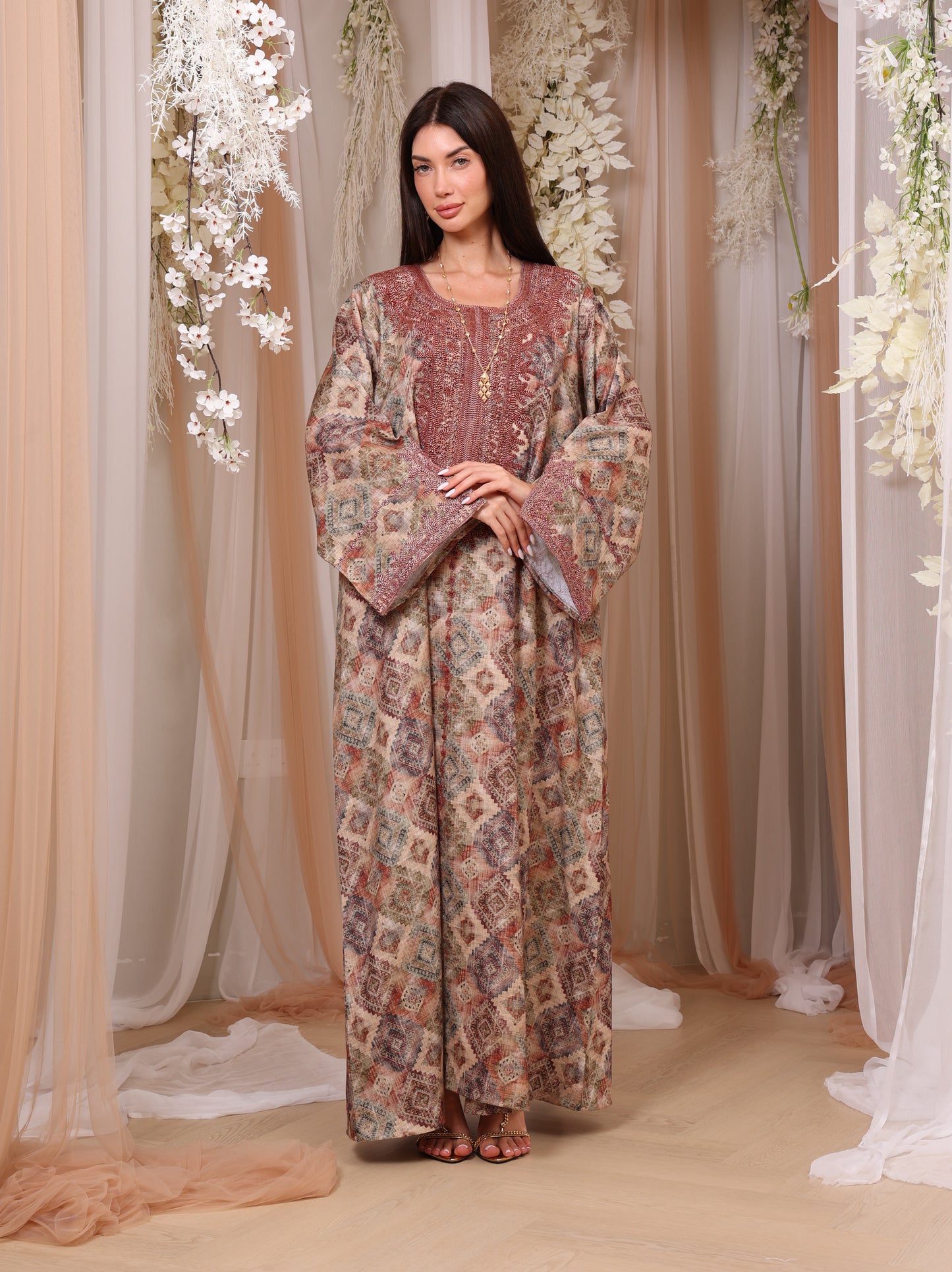 Ruby Mosaic Kaftan