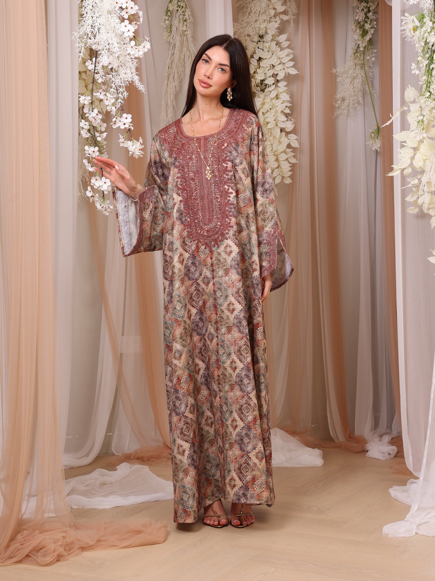 Ruby Mosaic Kaftan