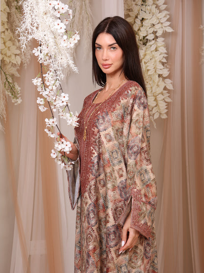 Ruby Mosaic Kaftan