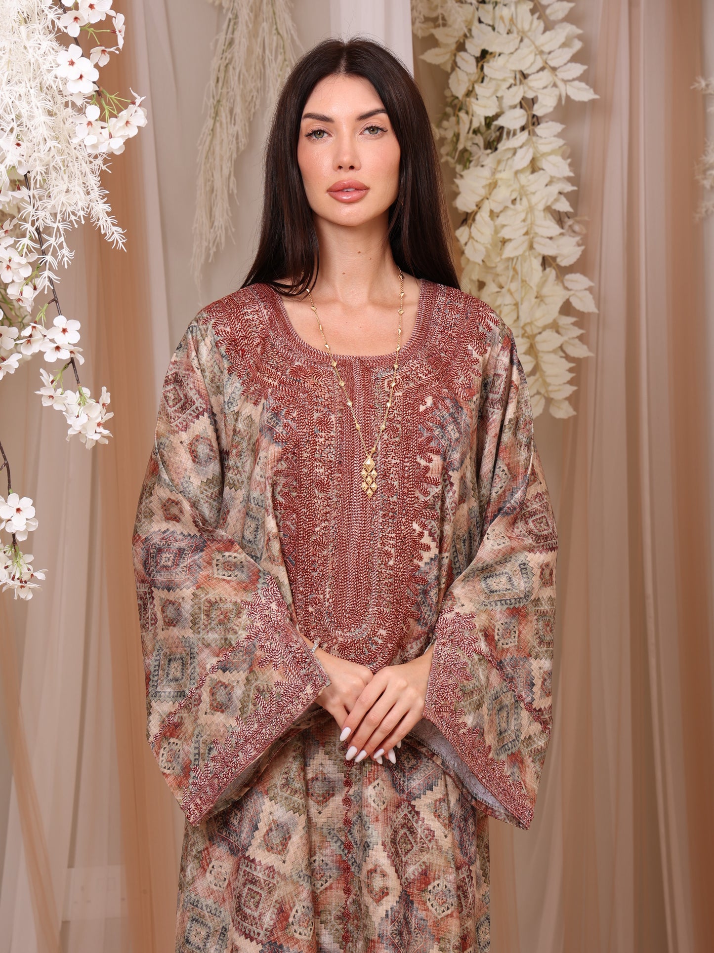 Ruby Mosaic Kaftan