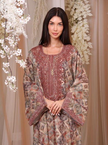 Ruby Mosaic Kaftan