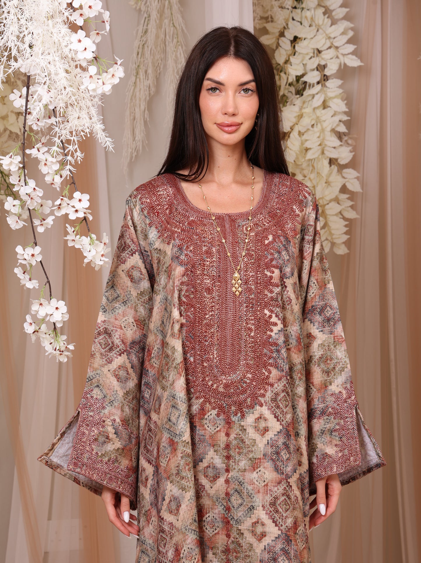 Ruby Mosaic Kaftan