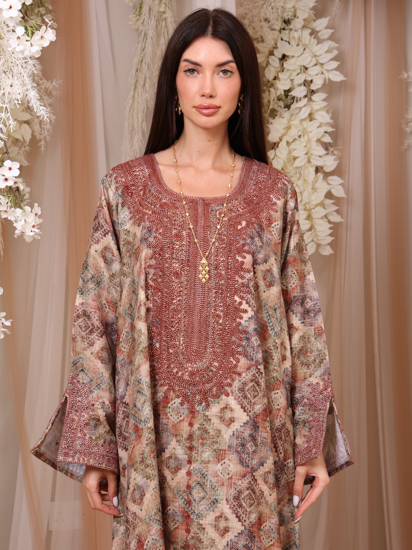 Ruby Mosaic Kaftan