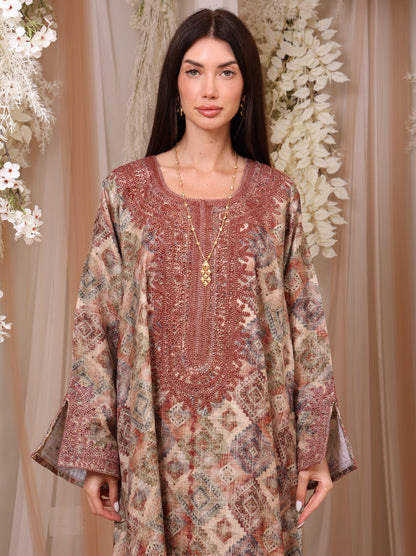 Ruby Mosaic Kaftan