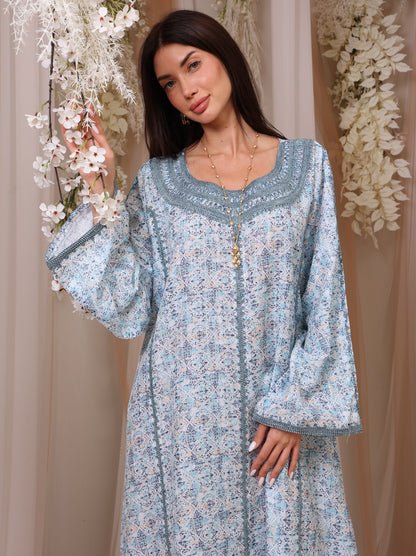 Icy Geometric Kaftan