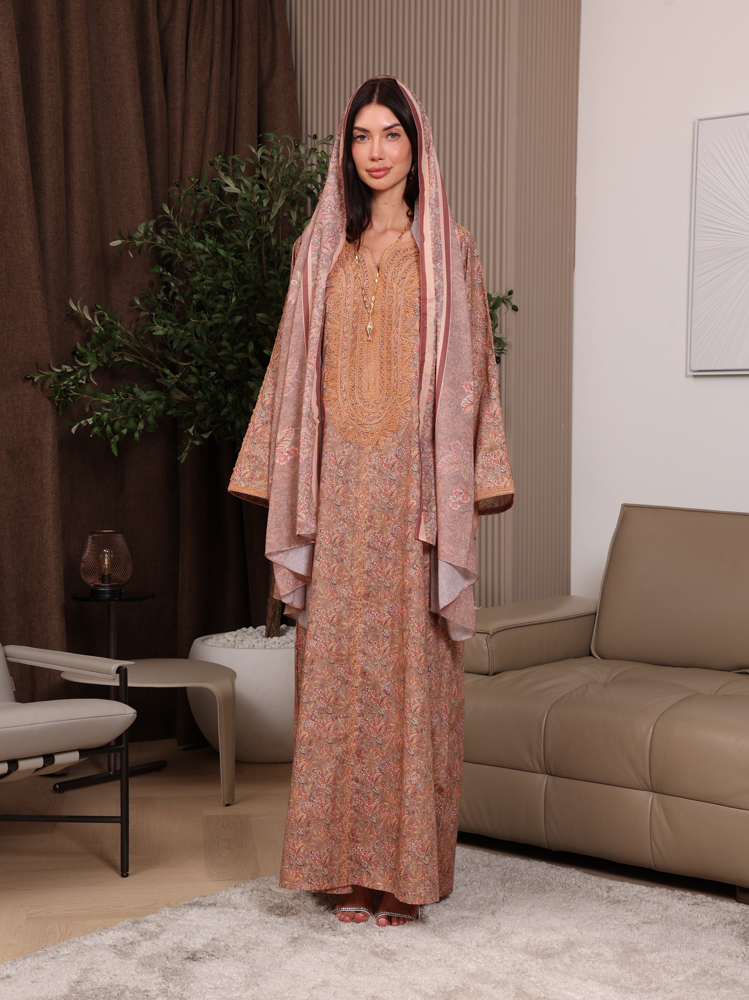 Terracotta Tulip Kaftan