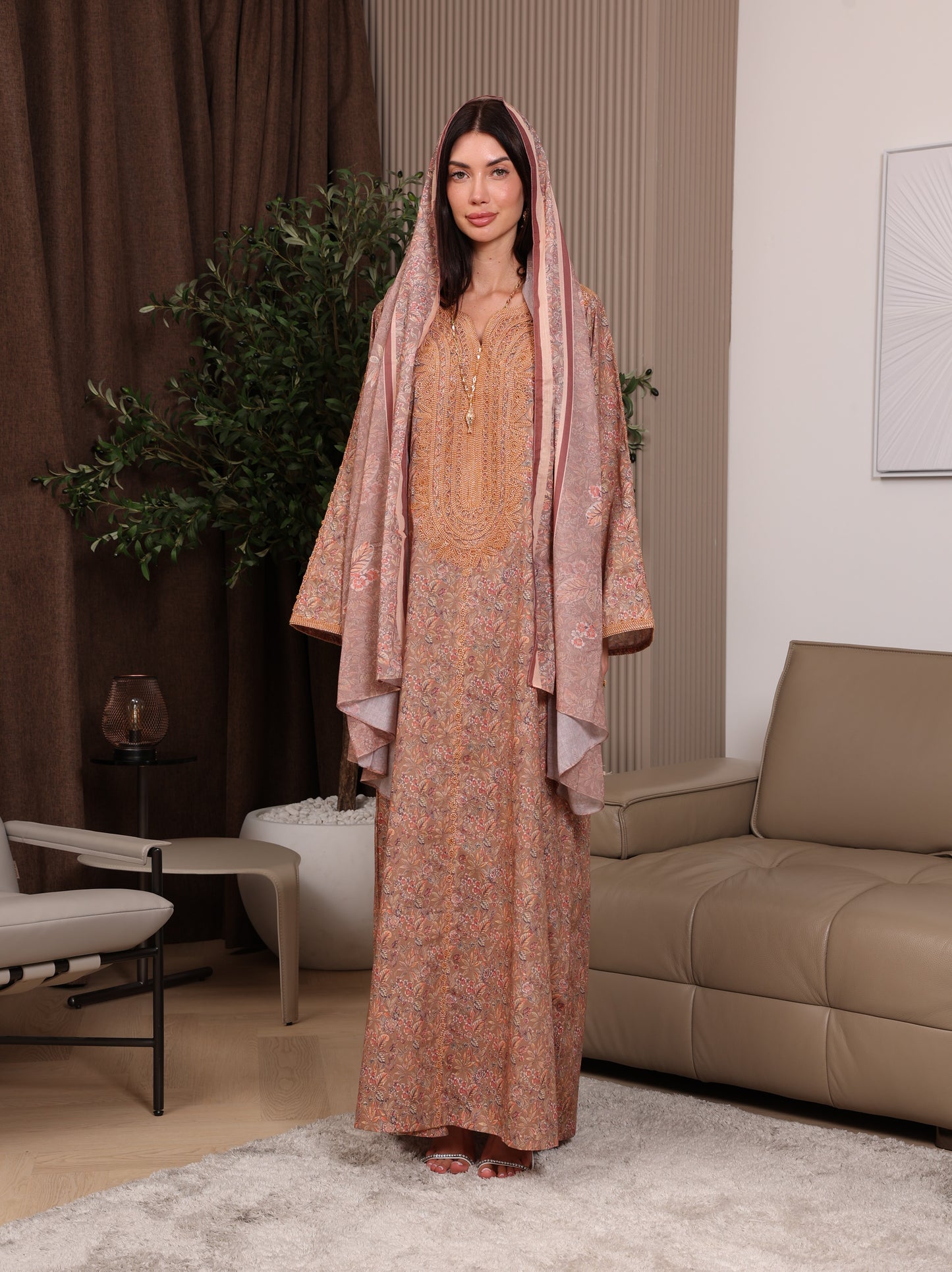 Terracotta Tulip Kaftan