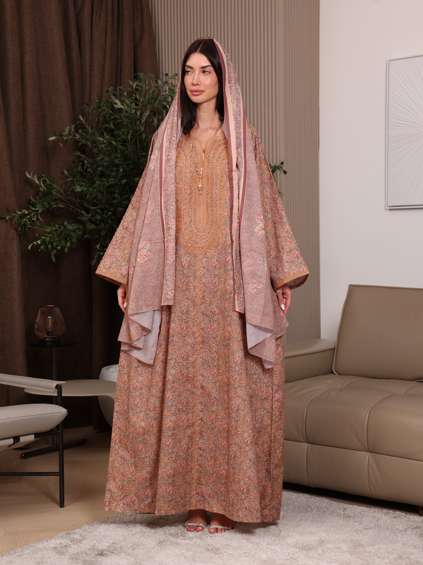 Terracotta Tulip Kaftan