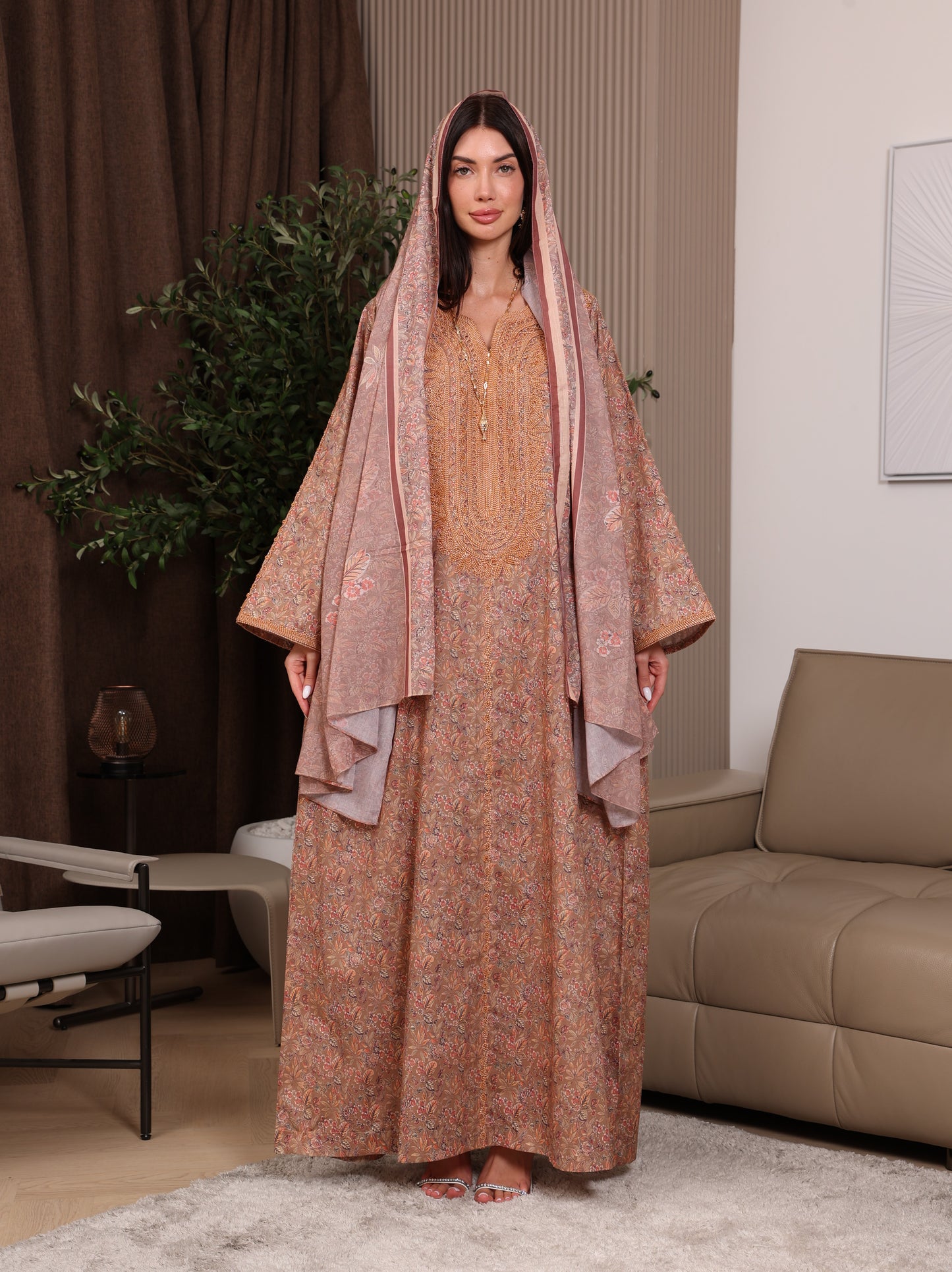 Terracotta Tulip Kaftan