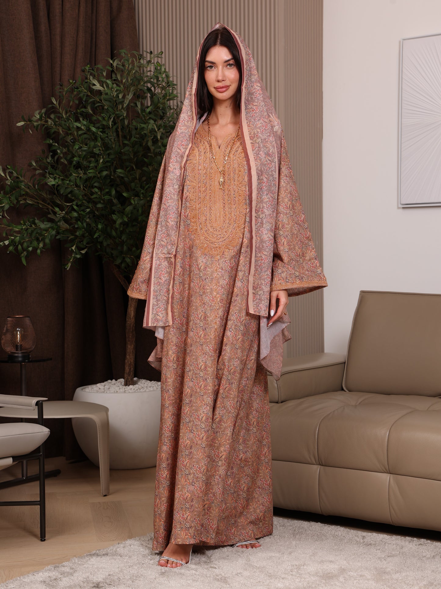 Terracotta Tulip Kaftan