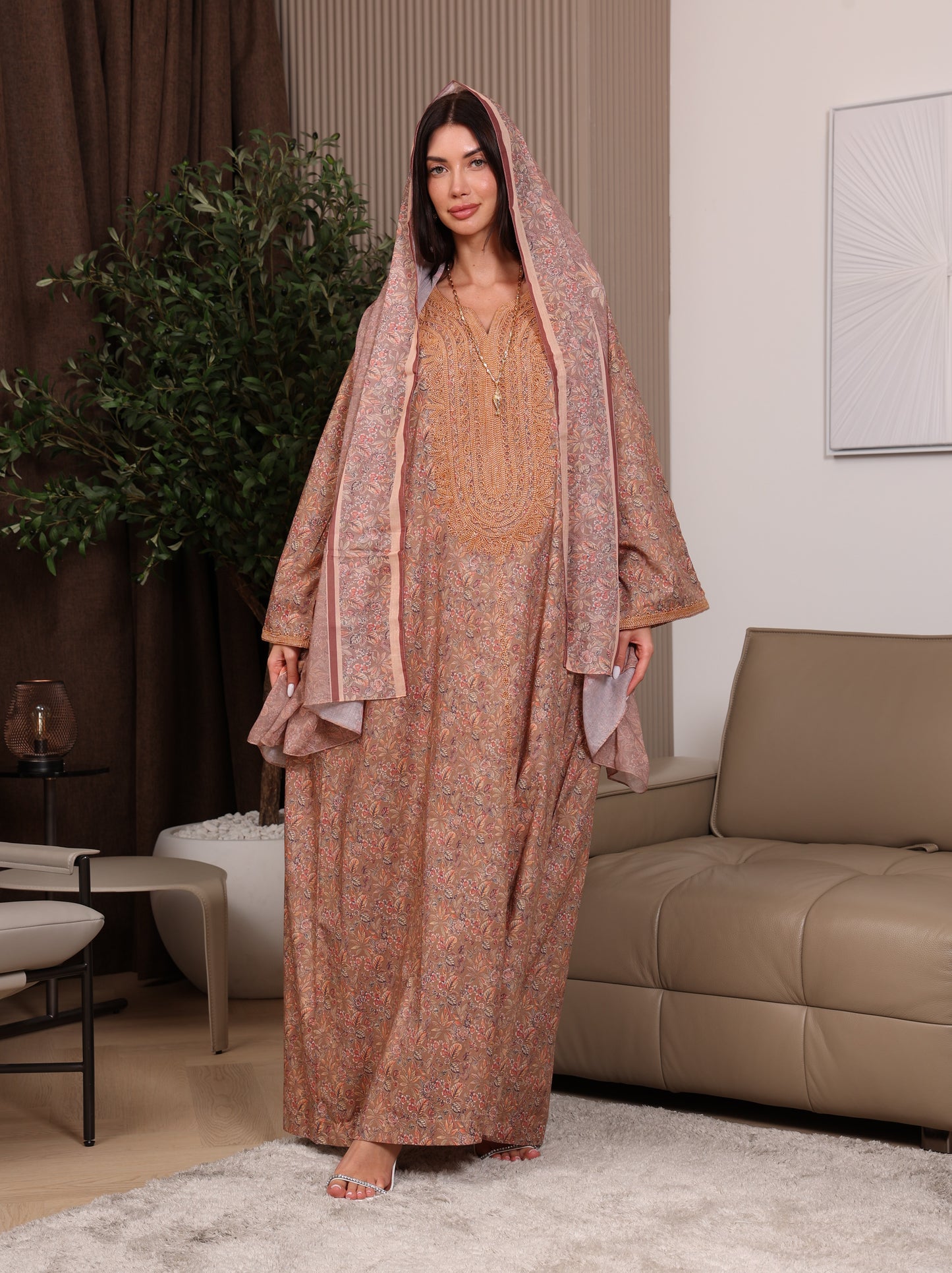 Terracotta Tulip Kaftan
