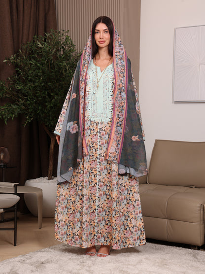 Mint Bouquet Kaftan