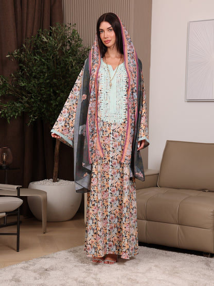 Mint Bouquet Kaftan