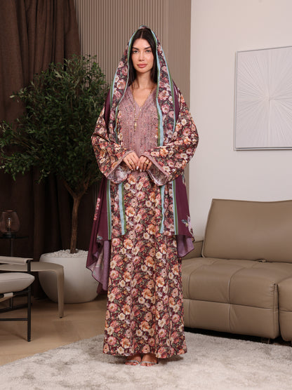 Claret Garden Kaftan