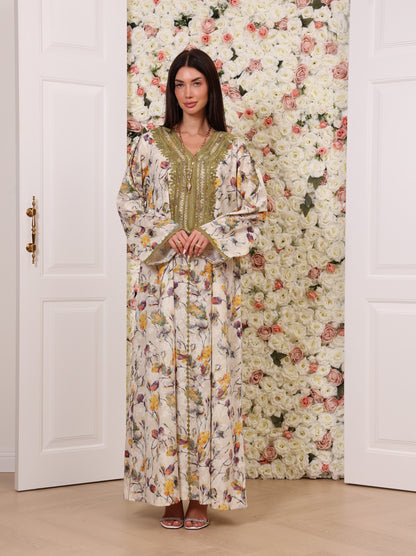 Olive Orchid Kaftan