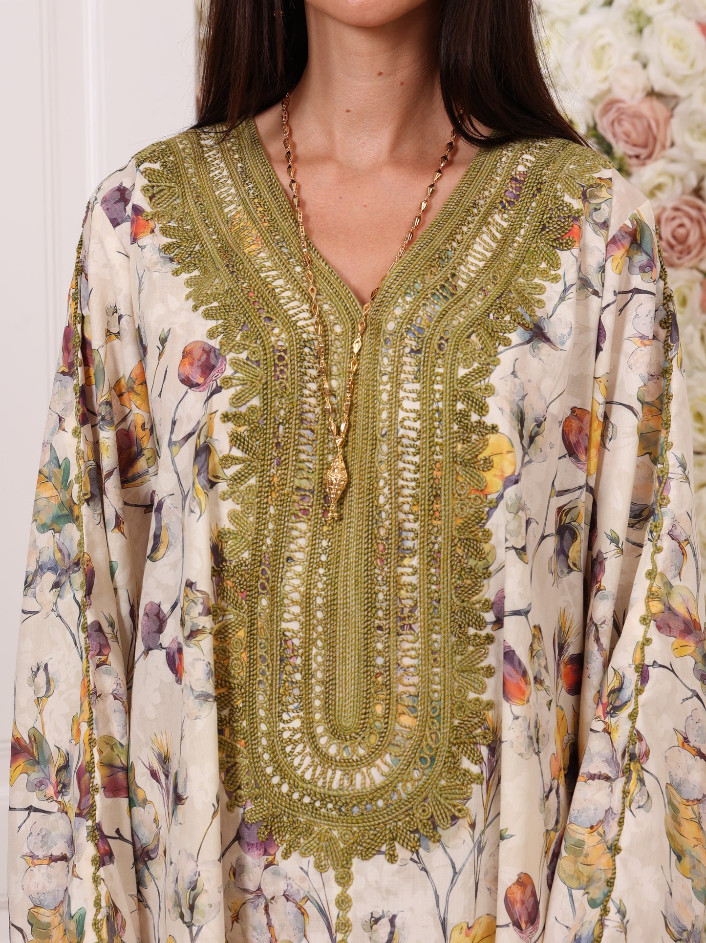 Olive Orchid Kaftan