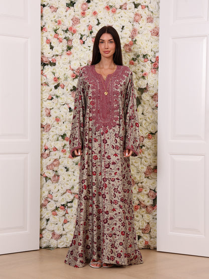 Crimson Vine Kaftan