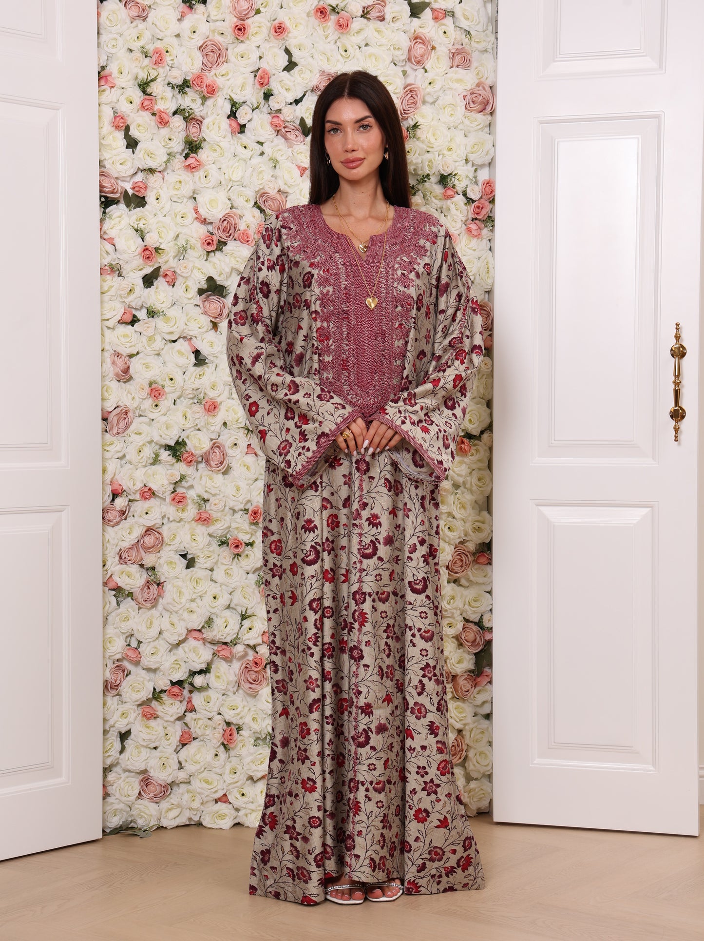 Crimson Vine Kaftan