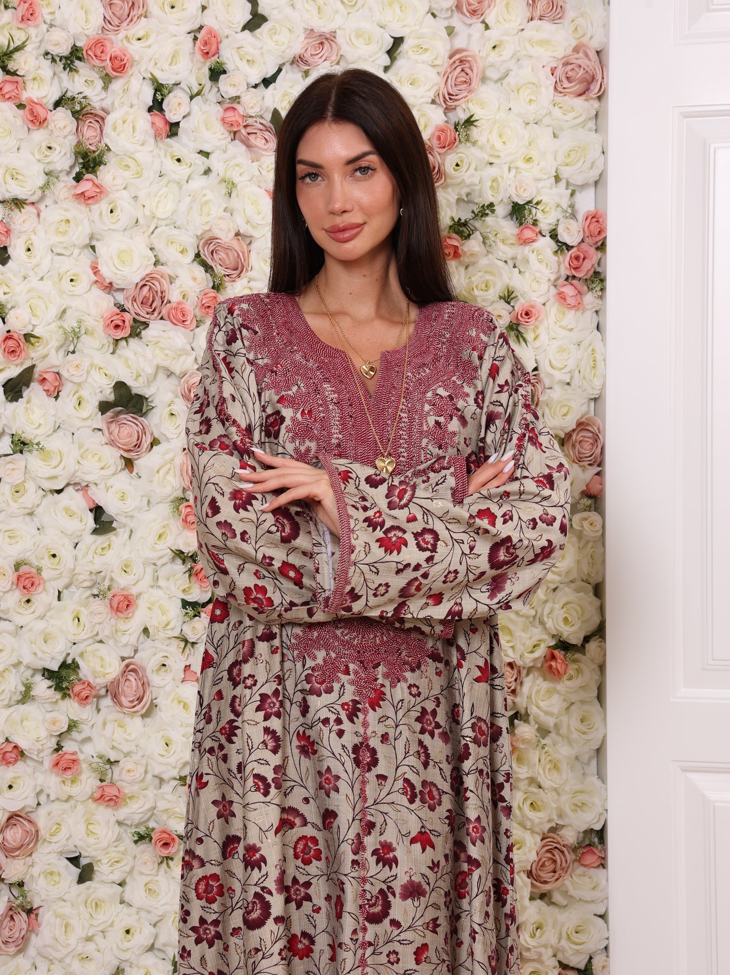 Crimson Vine Kaftan