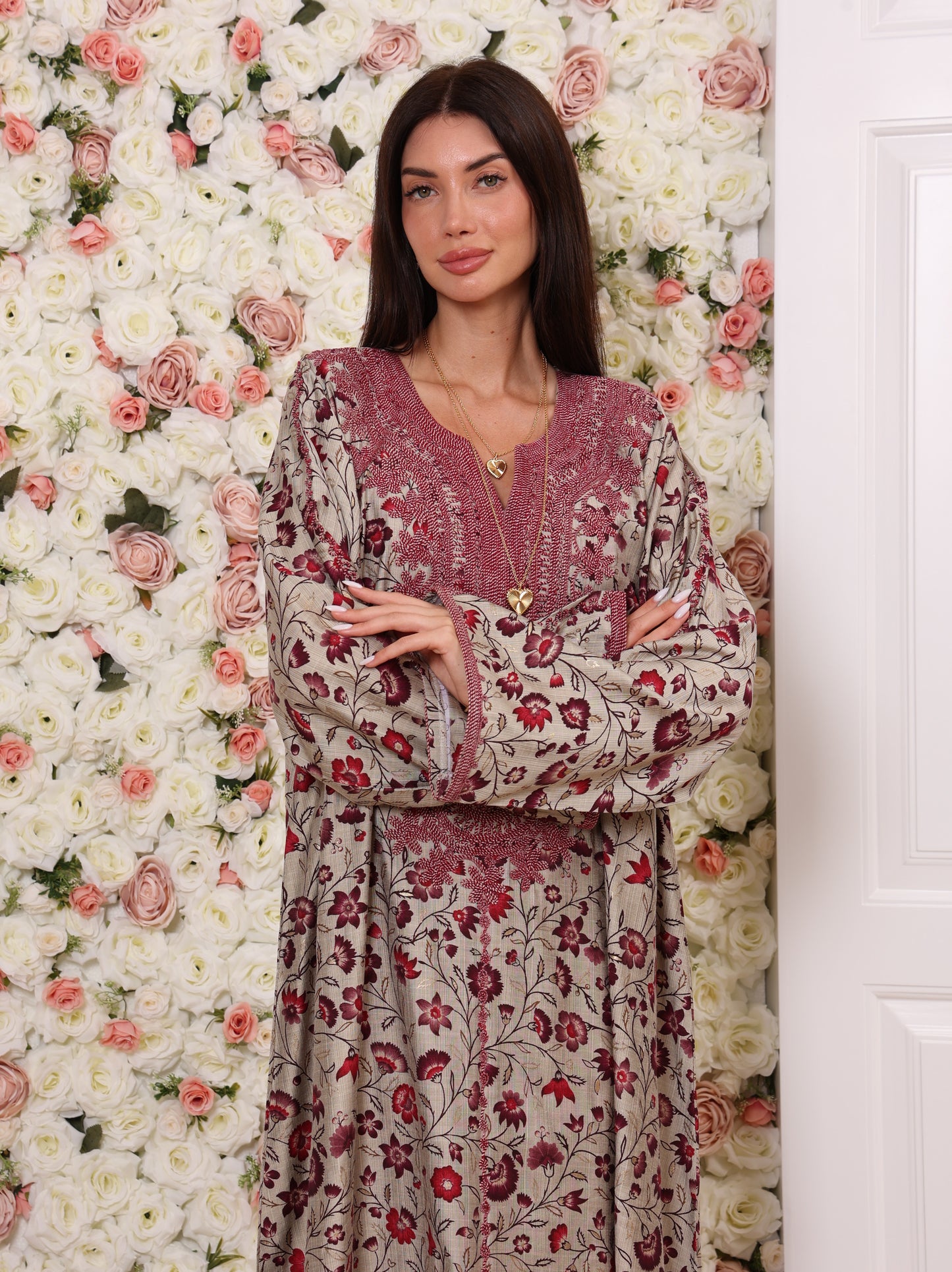 Crimson Vine Kaftan