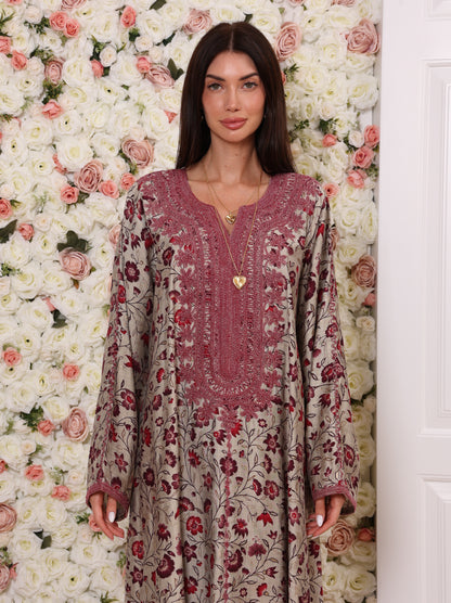 Crimson Vine Kaftan