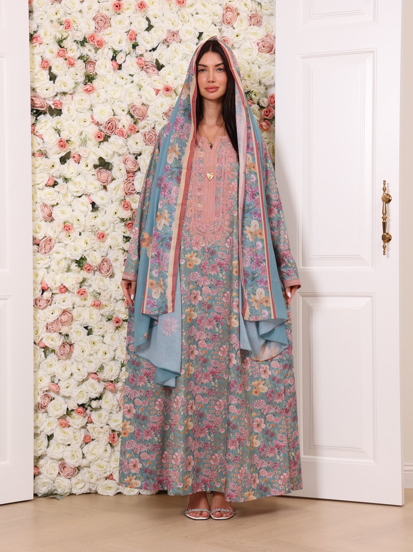 Sky Peony Kaftan