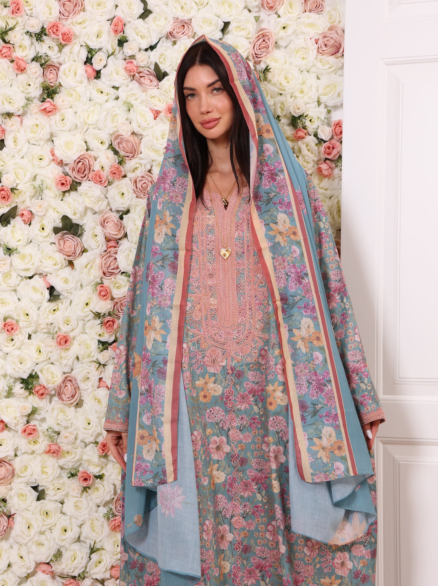 Sky Peony Kaftan