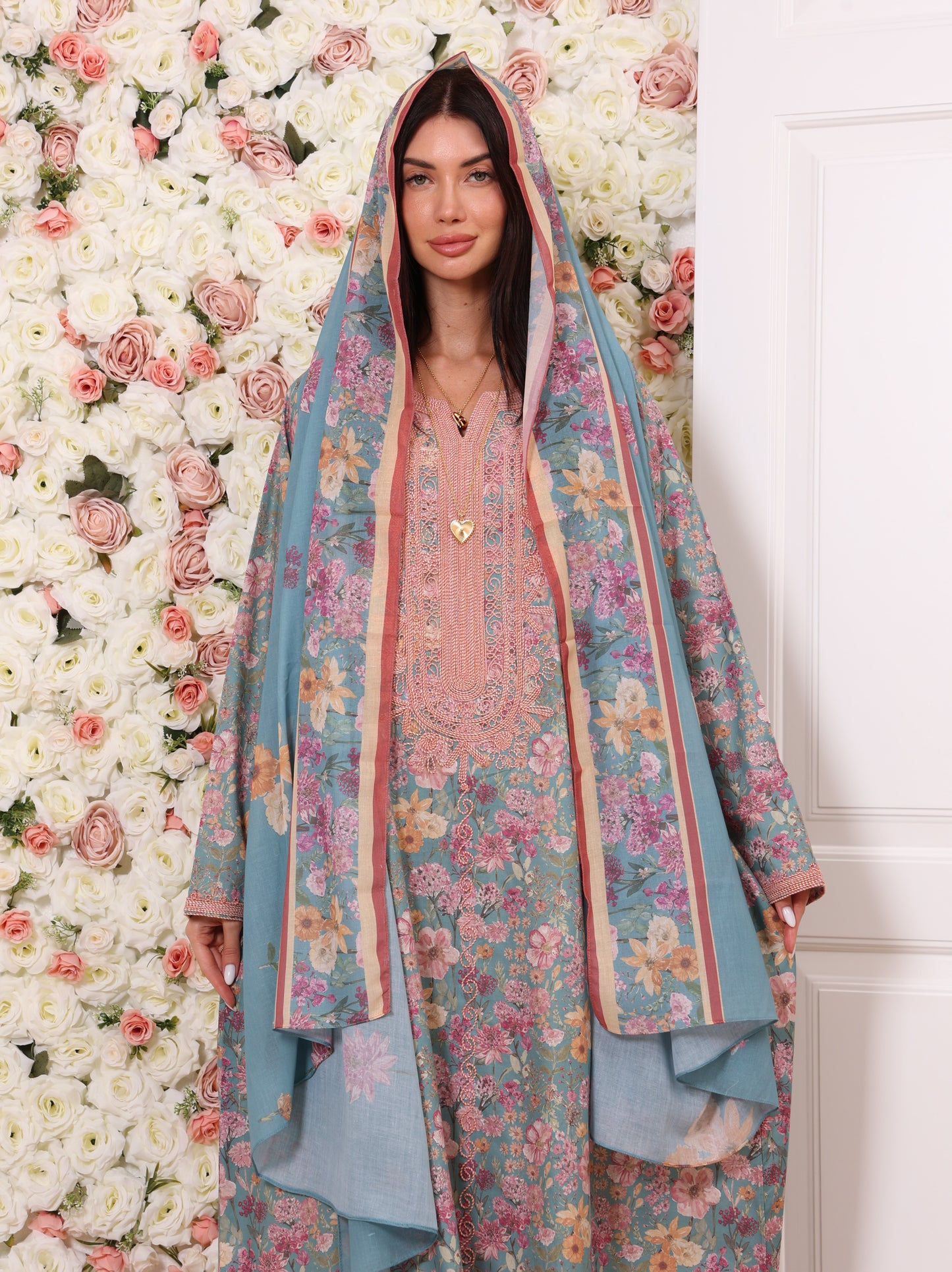 Sky Peony Kaftan