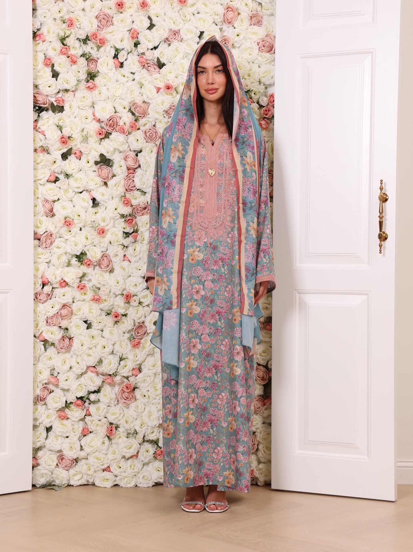 Sky Peony Kaftan