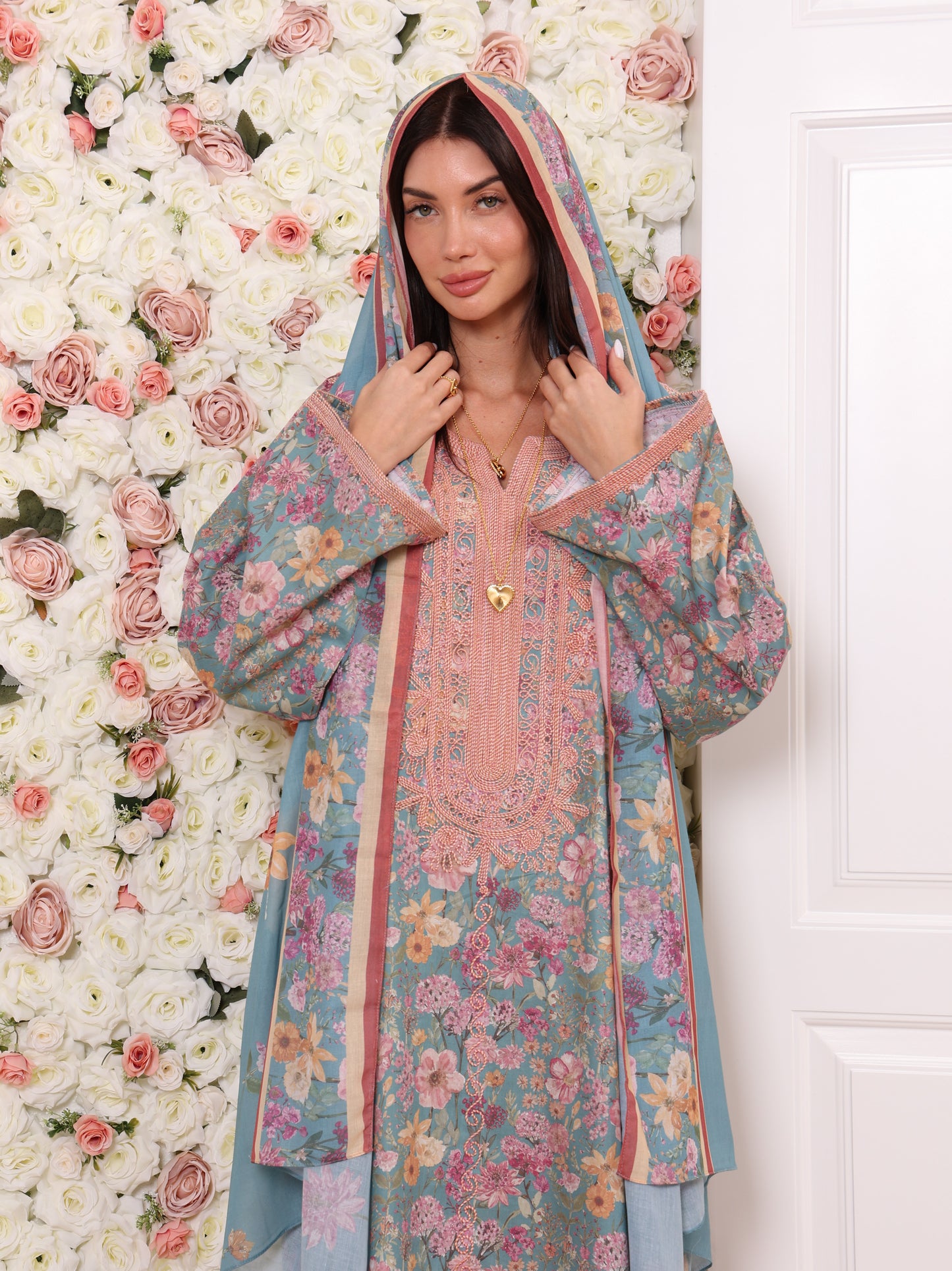 Sky Peony Kaftan