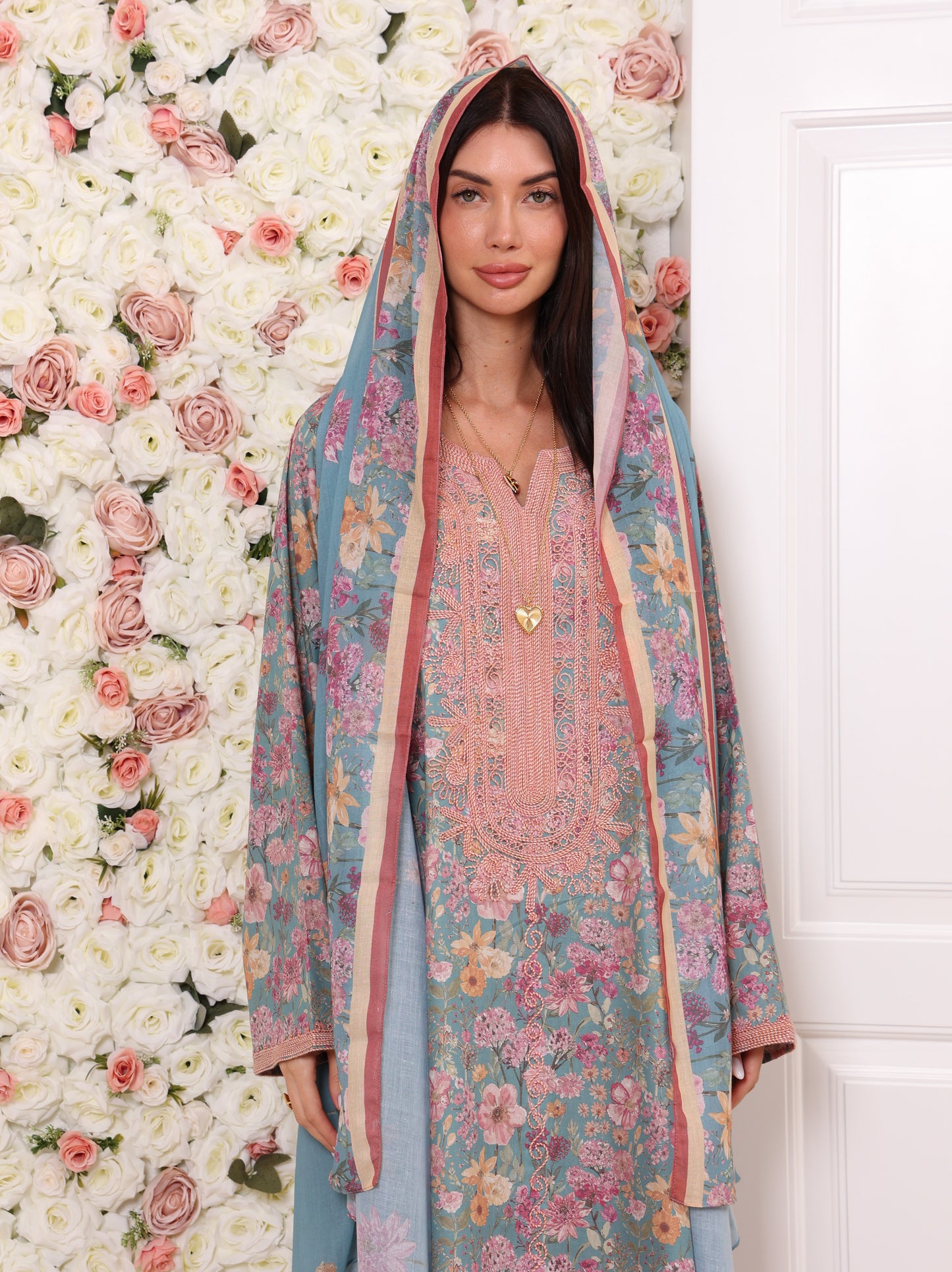 Sky Peony Kaftan