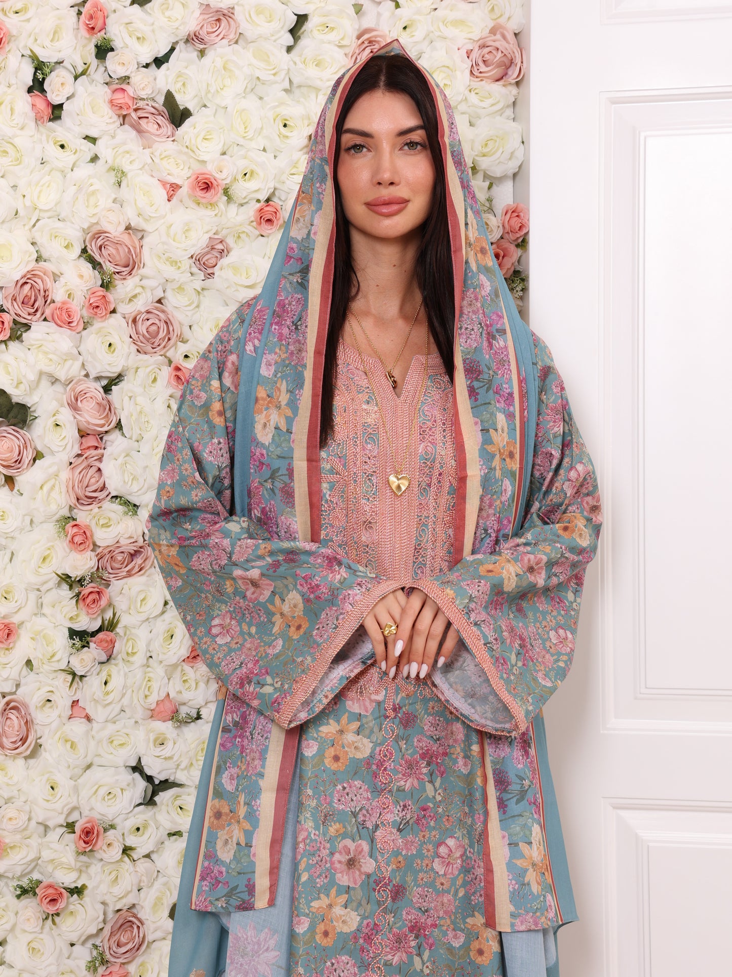 Sky Peony Kaftan